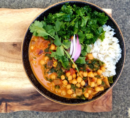 chickpea and kale curry